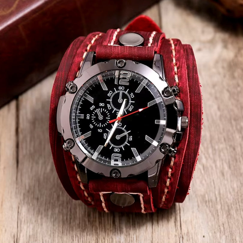 Men's "Cavalier" Leather Watch