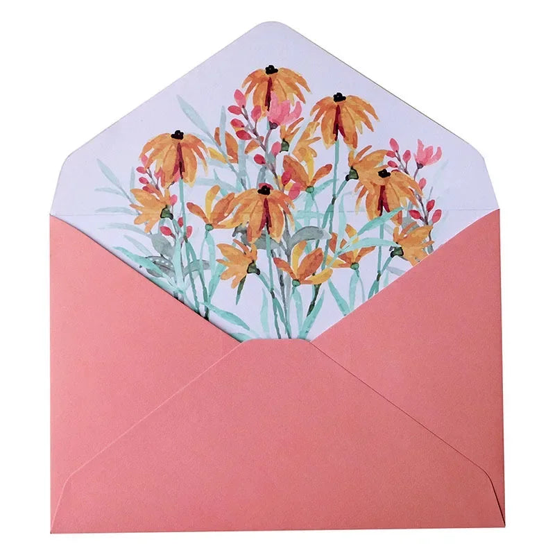 Heartwarming Floral Envelopes