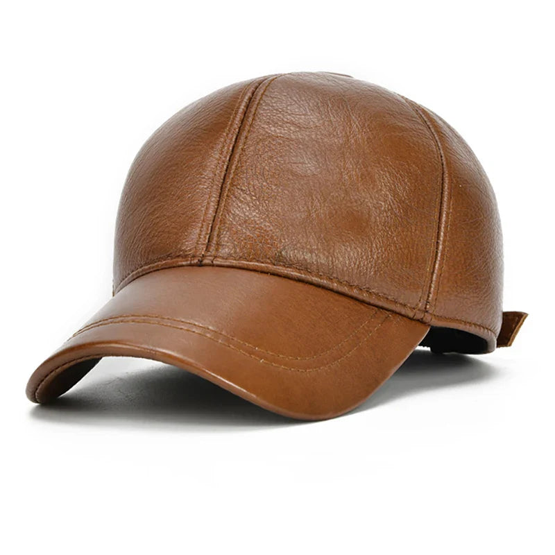 "Nobleman" Genuine Cowhide Leather Cap
