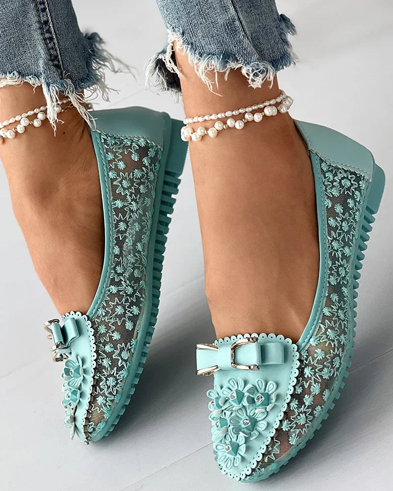 Women's "Flora" Lace Flats