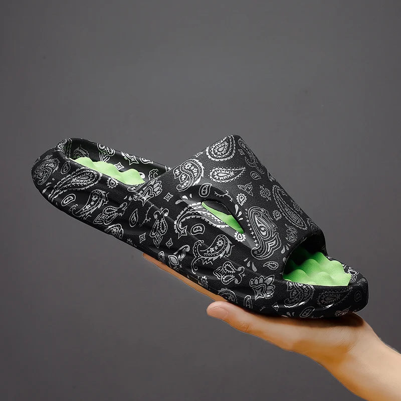 Men's Paisley Cloud Slides