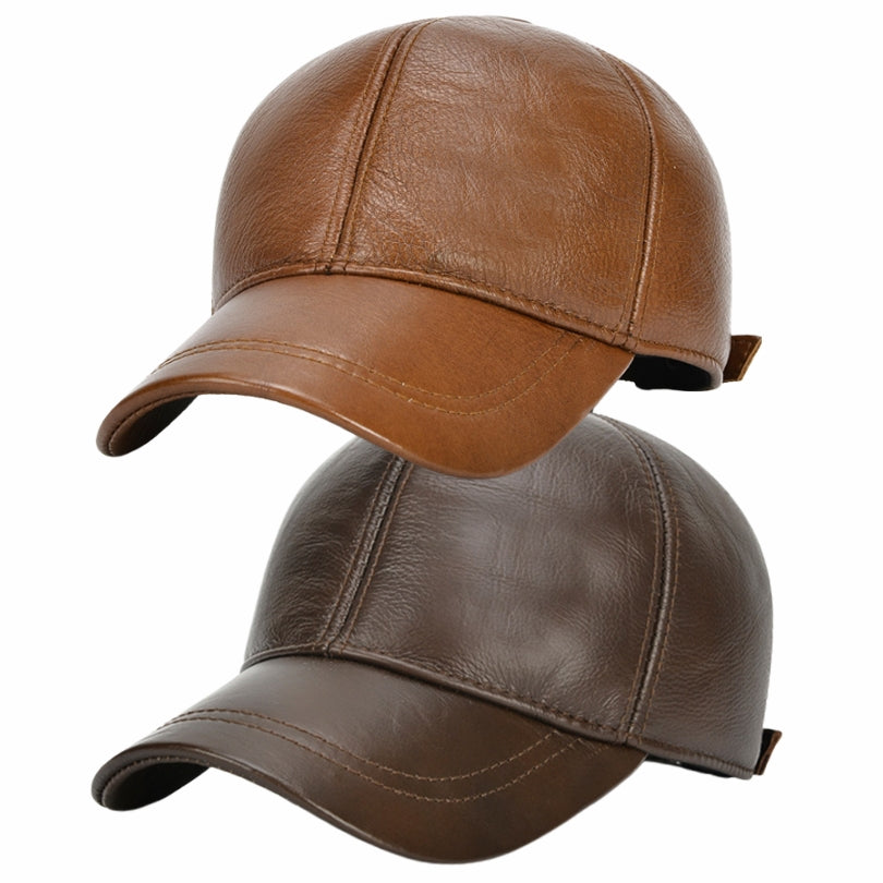 "Nobleman" Genuine Cowhide Leather Cap